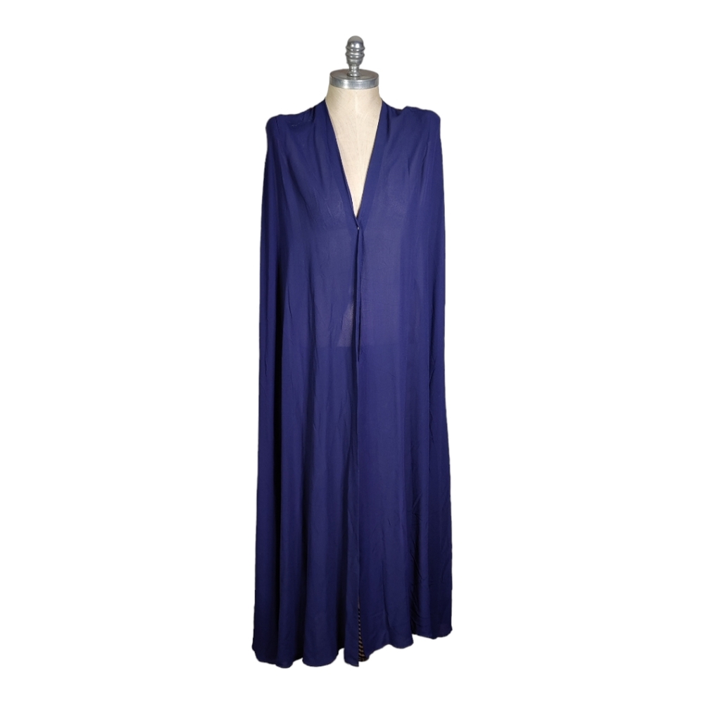 Vintage Cape 3 Red Stars on each Shoulder Navy Blue
